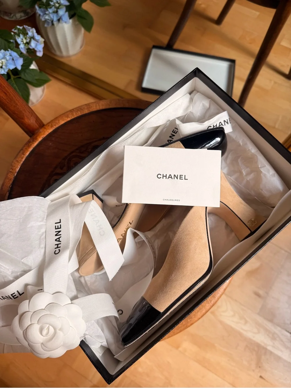 CHANEL slip mules